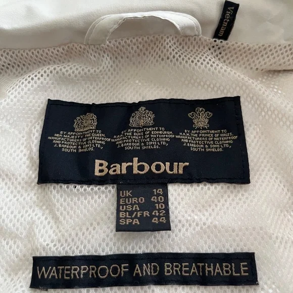 Barbour Katafront Jacket Vented, Hide-away Hood Color: Mist - Picture 8 of 12